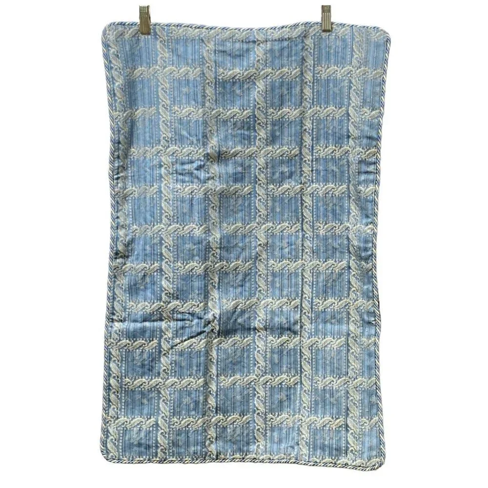 Blue Tapestry Pillow Sham Standard Size 20x30 Woven Jacquard Pillowcase
